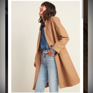 Old Navy Camel Coat Wool Blend